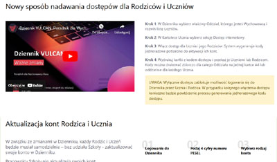 ZMIANY w e-dzienniku w roku szkolnym 2024/2025 – informacja Firmy VULCAN…