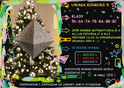 MATEMATYCZNA BOMBKA CHOINKOWA – konkurs…