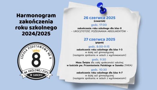 Uroczyste zakończenie roku szkolnego 2024/2025