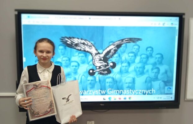 Wyróżnienie dla Weroniki w Międzynarodowym Konkursie zorganizowanym przez ZTG „Sokół”