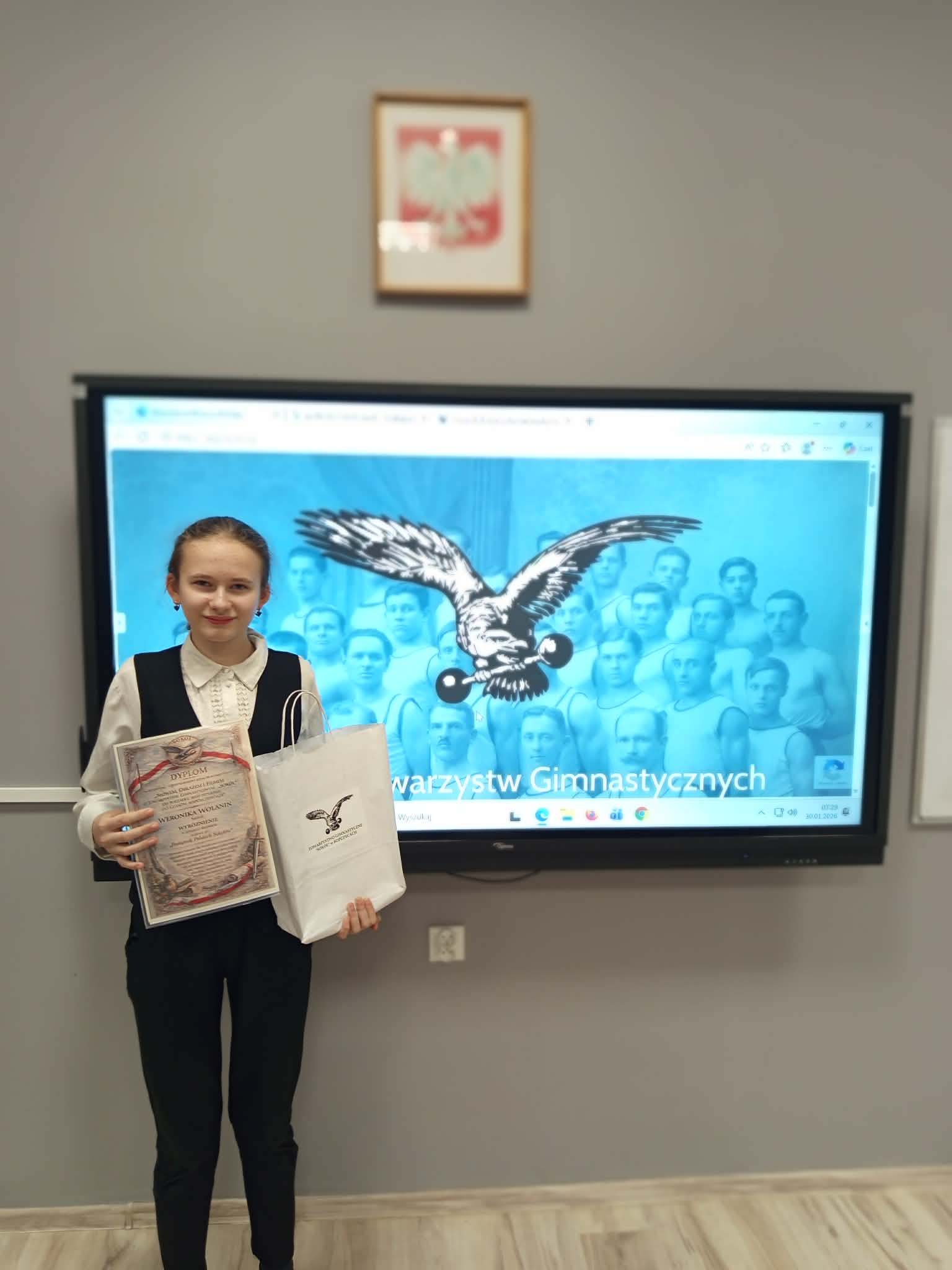 Wyróżnienie dla Weroniki w Międzynarodowym Konkursie zorganizowanym przez  ZTG „Sokół”
