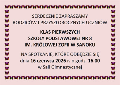 Spotkanie przyszłorocznych PIERWSZOKLASISTÓW…