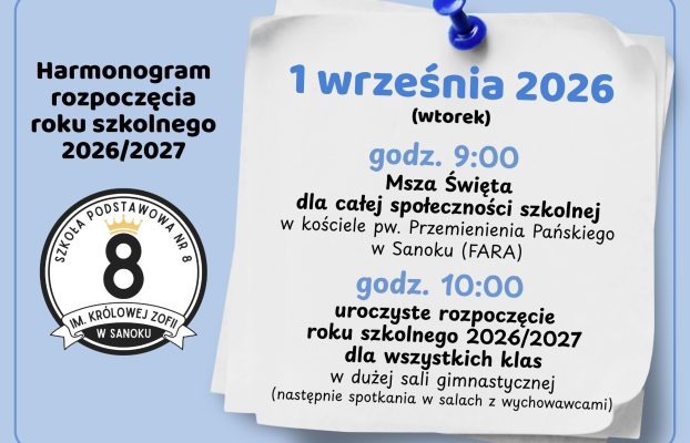 Uroczyste rozpoczęcie roku szkolnego 2026/2027