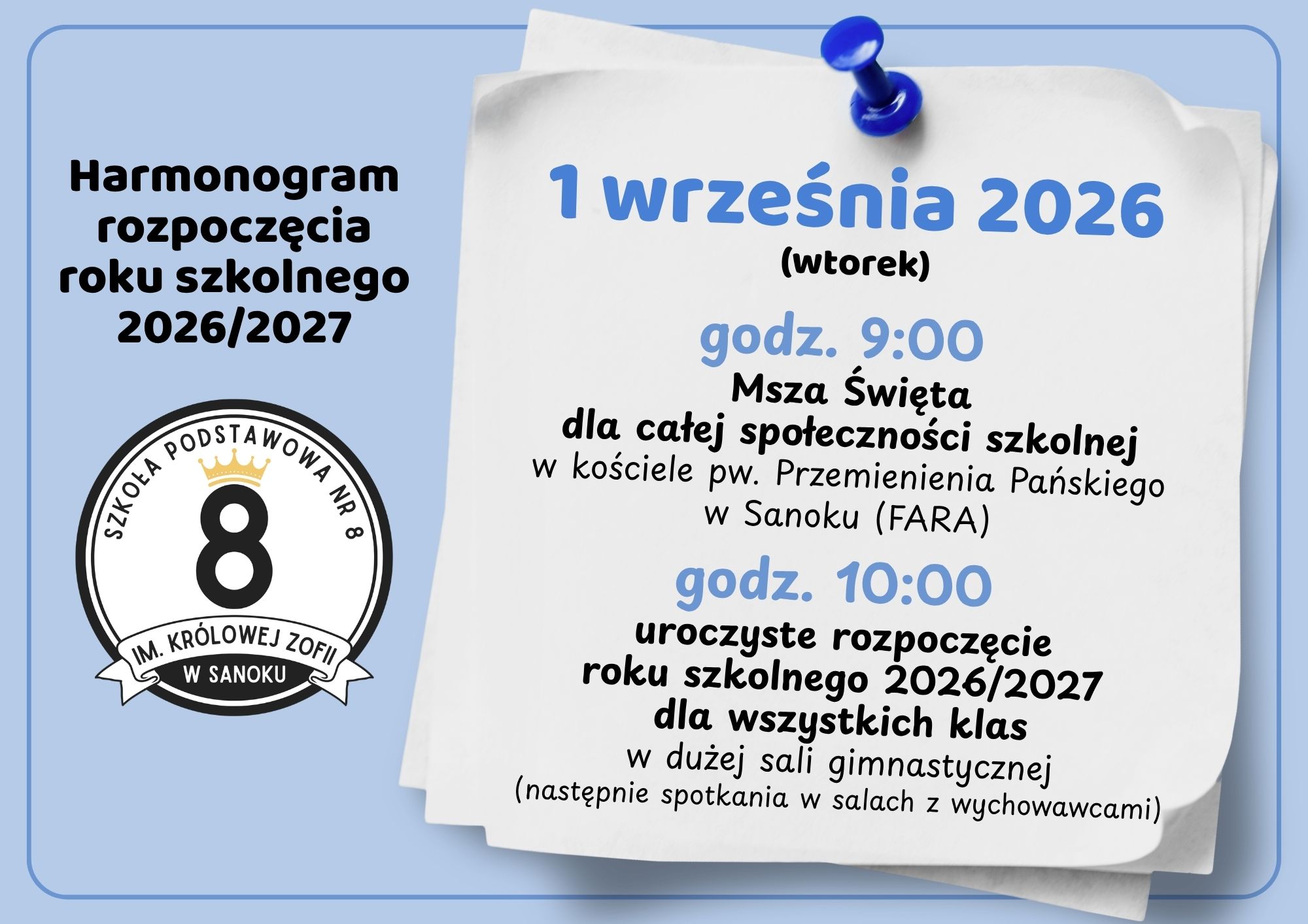 Uroczyste rozpoczęcie roku szkolnego 2026/2027